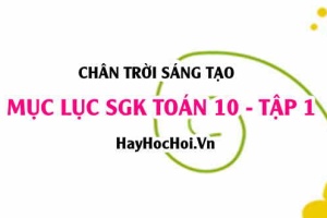 Mục lục SGK Toán 10 tập 1 Chân trời sáng tạo - Lý thuyết và bài tập Toán 10 tập 1 Chân trời sáng tạo